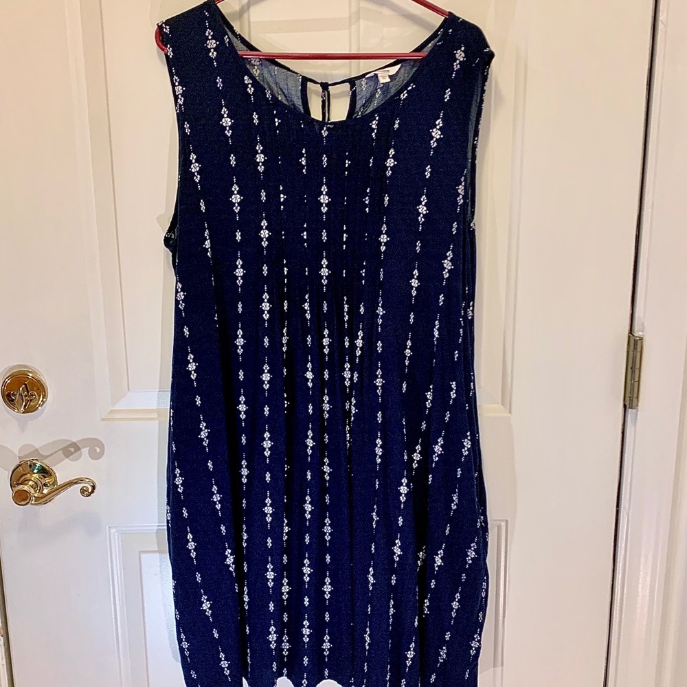 XL Sonoma Dress Navy with White Flowers